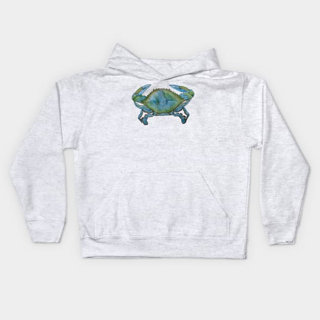 Blue Crab, Cancer Kids Hoodie by JJacobs